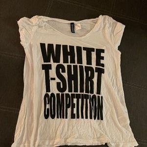 White t-shirt competition shirt size xs